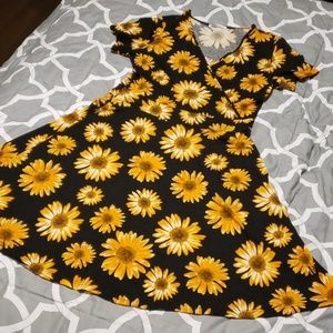 Sunflower midi jersey dress, size XL